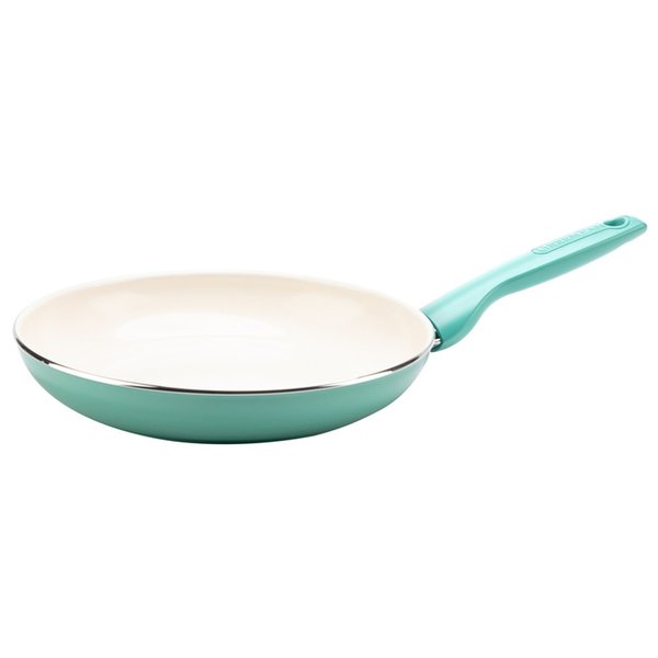 The Cookware Co GreenPan Rio Ceramic Coated Aluminum Fry Pan 10 in. Turquoise CC002634-001
